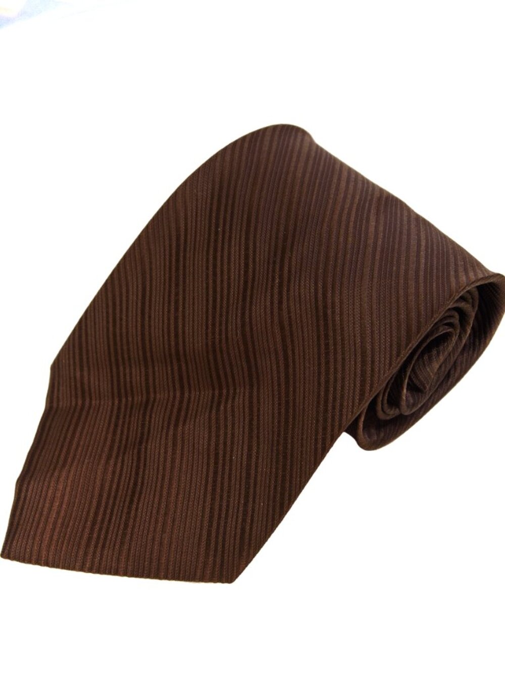 Vintage Brown Textured 60's 70's Polyester Necktie